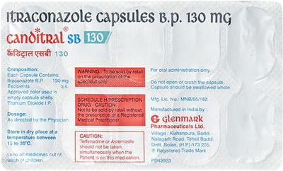Canditral Sb 130mg Strip Of 10 Capsules