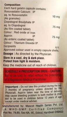 Rosucia Gold 10/75/75 Mg Tablet 30