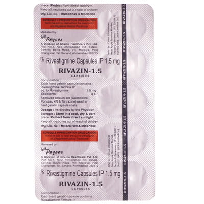 Rivazin 1.5mg Strip Of 10 Capsules
