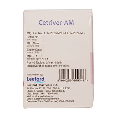 Cetriver Am Strip Of 10 Tablets