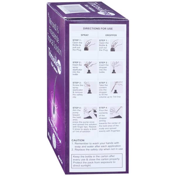 ट्रिकोसिल्क प्रो अल्कोहल फ्री की बोतल 60एमएल हेयर सोल्यूशन