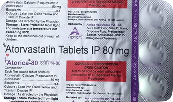 Atorica 80mg Strip Of 15 Tablets