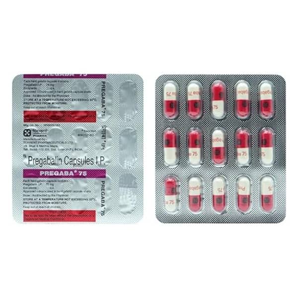 Pregaba 75mg Strip Of 15 Capsules