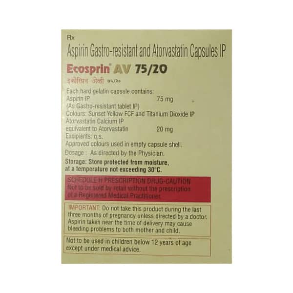 Ecosprin Av 75/20Mg Strip Of 15 Capsules