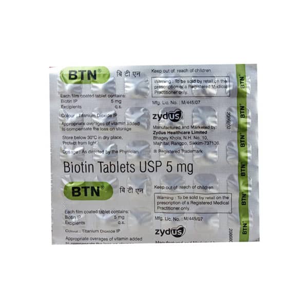 Btn 5mg Strip Of 30 Tablets