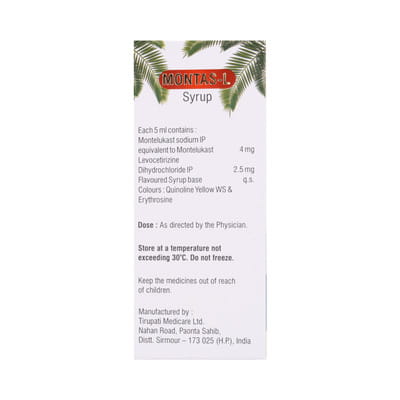 Montas L Mix Fruit Flavour Bottle Of 60ml Syrup