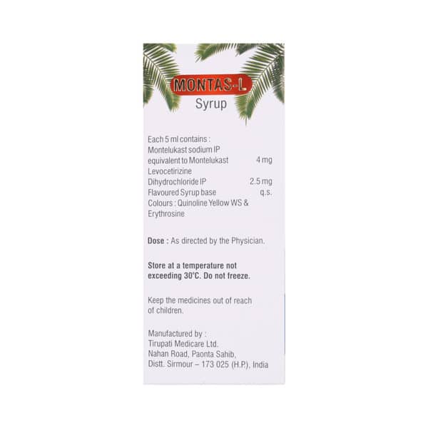 Montas L Mix Fruit Flavour Bottle Of 60ml Syrup