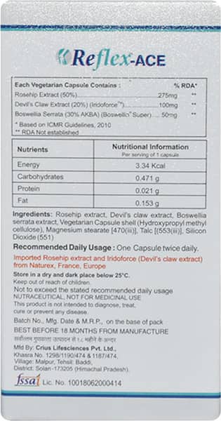 Reflex Ace Bottle Of 14 Capsules