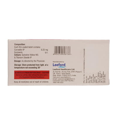 Carveford 6.25mg Strip Of 10 Tablets