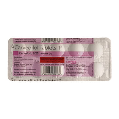 Carveford 6.25mg Strip Of 10 Tablets