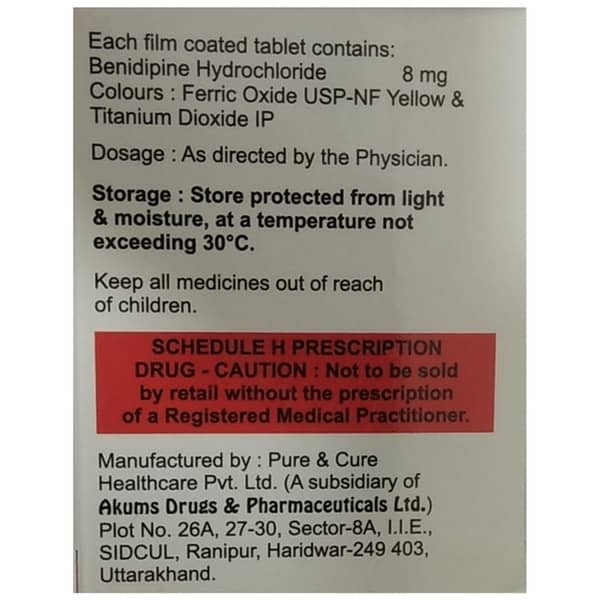 Benitowa 8mg Strip Of 15 Tablets