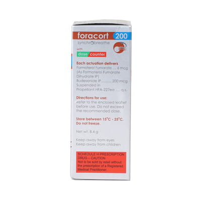Foracort 200mcg Synchrobreathe With Dose Counter Box Of 120md Metered Dose Inhaler