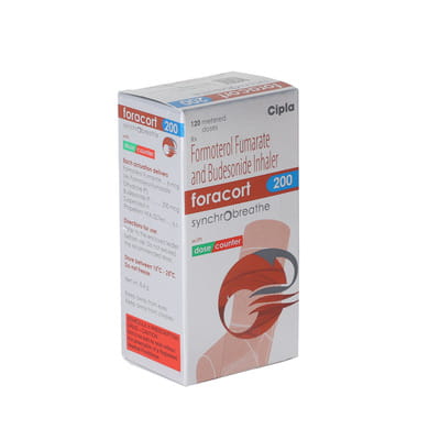 Foracort 200mcg Synchrobreathe With Dose Counter Box Of 120md Metered Dose Inhaler
