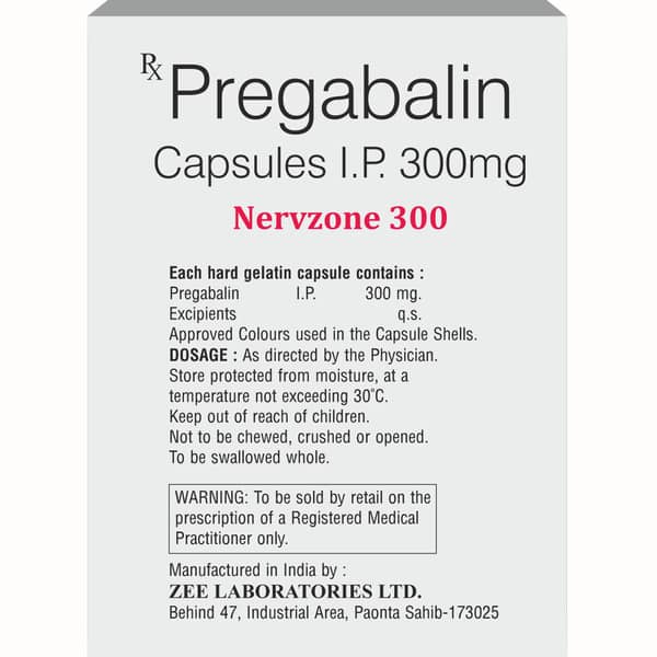 Nervzone 300mg Strip Of 10 Capsules