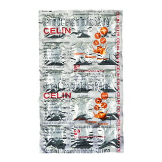 Celin 500Mg Delicious Orange Flavour Strip Of 15 Chewable Tablets