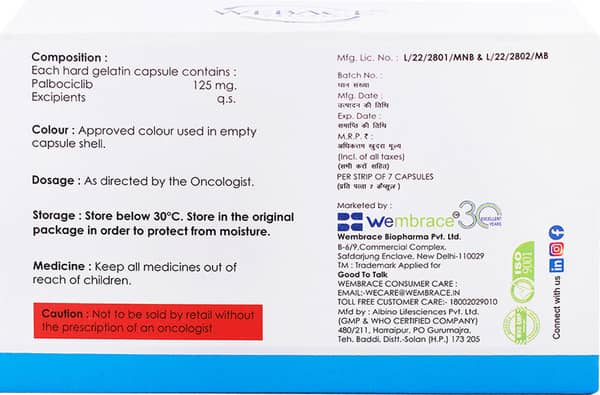 Webace 125mg Strip Of 7 Capsules