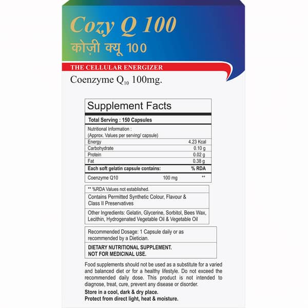 Cozy Q 100mg Strip Of 15 Softgel Capsules