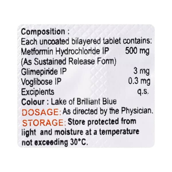 Voglow 0.3Mg Gm 3 Strip Of 15 Tablets