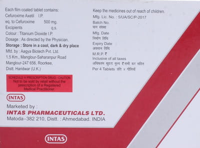 Ceroxitum 500mg Strip Of 10 Tablets