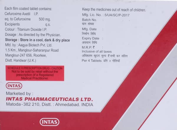 Ceroxitum 500mg Strip Of 10 Tablets