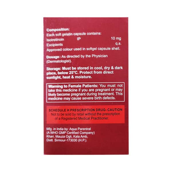 Acnetoin I 10mg Strip Of 10 Capsules