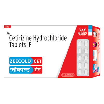New Zeecold Cet Strip Of 10 Tablets