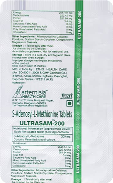 Ultrasam 200Mg Strip Of 10 Tablets