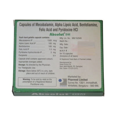 Absolut Dm Strip Of 15 Capsules