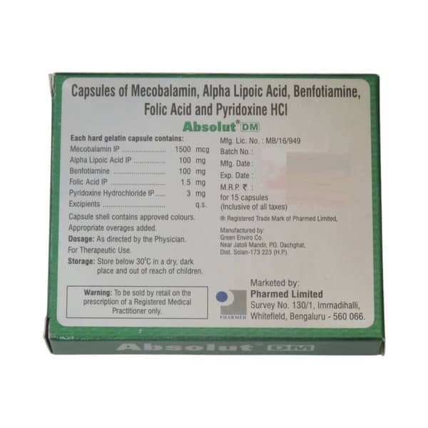 Absolut Dm Strip Of 15 Capsules