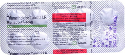 Kenacort 4mg Strip Of 15 Tablets