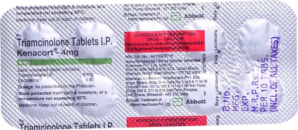 Kenacort 4mg Strip Of 15 Tablets