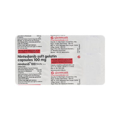 Nindanib 100mg Strip Of 10 Capsules