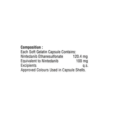 Nindanib 100mg Strip Of 10 Capsules