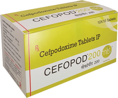 Cefopod 200mg Strip Of 10 Tablets