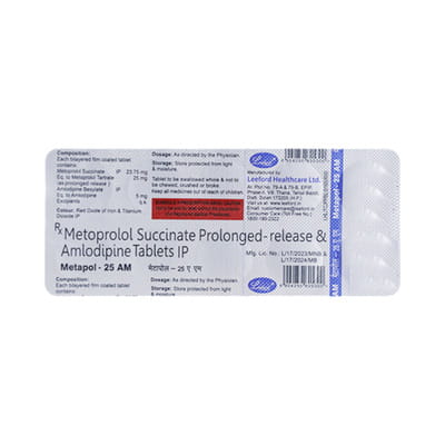 Metapol Am 25mg Strip Of 10 Tablets