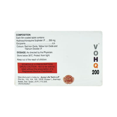 Vohq 200mg Strip Of 15 Tablets