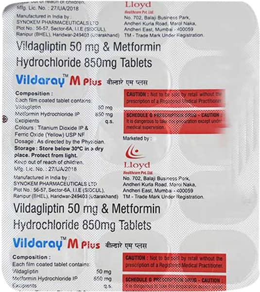 Vildaray M Plus Strip Of 15 Tablets