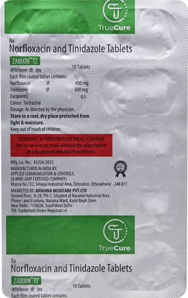 Zabixin Tz Strip Of 10 Tablets