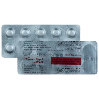 Vogli Rapid 0.3/2mg Strip Of 10 Tablets