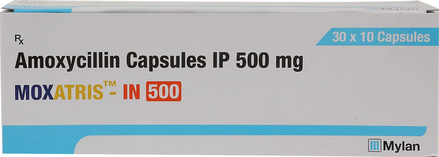 Mortexis Moxatris 500 MG Capsule (10): Uses, Side Effects, Price & Dosage ...