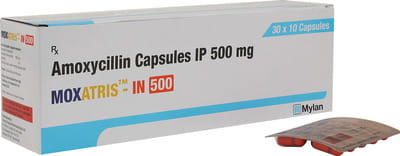 Moxatris In 500mg Strip Of 10 Capsules