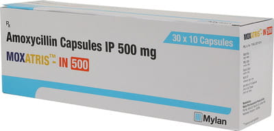 Moxatris In 500mg Strip Of 10 Capsules