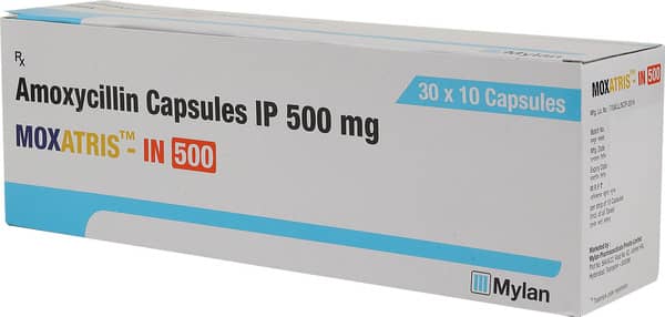 Moxatris In 500mg Strip Of 10 Capsules