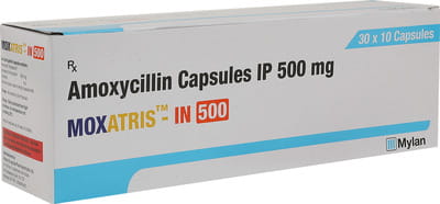 Moxatris In 500mg Strip Of 10 Capsules