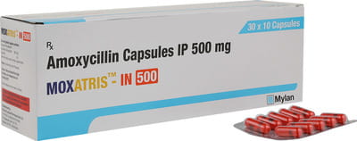 Moxatris In 500mg Strip Of 10 Capsules