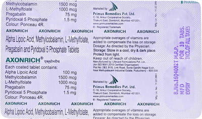 Axonrich Strip Of 10 Tablets