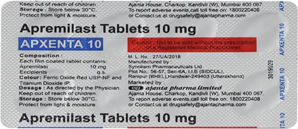 Apxenta 10Mg Strip Of 10 Tablets