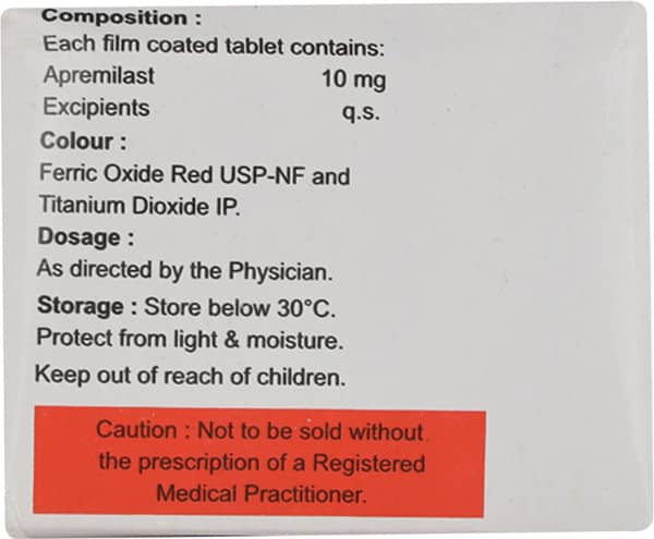 Apxenta 10Mg Strip Of 10 Tablets
