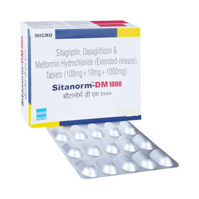 Sitanorm Dm 1000mg Strip Of 15 Tablets