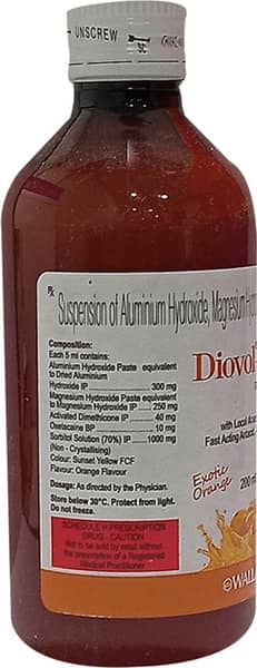 Diovol La Exotic Orange Sugar Free Bottle Of 200ml Solution